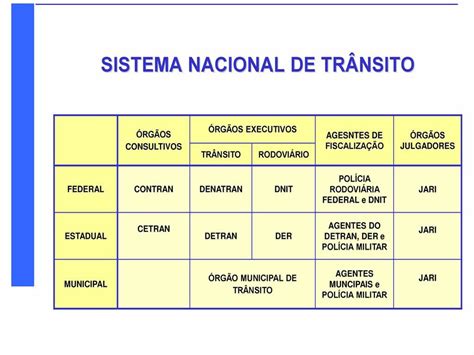 sistema nacional de transito